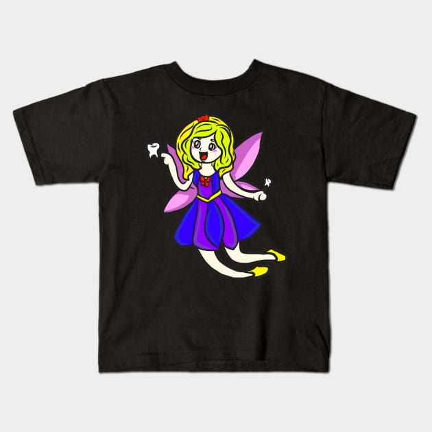 Mardi Gras Tooth Fairy Costume Original Gift Kids T-Shirt by KK-Royal